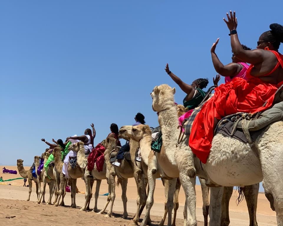 Travellers enjoying a curated Black Basket Travel group adventure